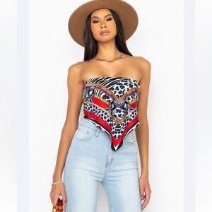 Akira Wildin’ Tube Satin Top NWT